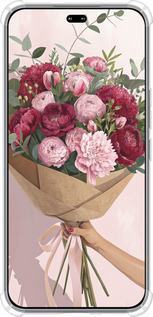 Силикон с усиленными углами чехол Пионы 1 для Huawei Honor 400 PRO 5G - 6705sp-4036 изображение 