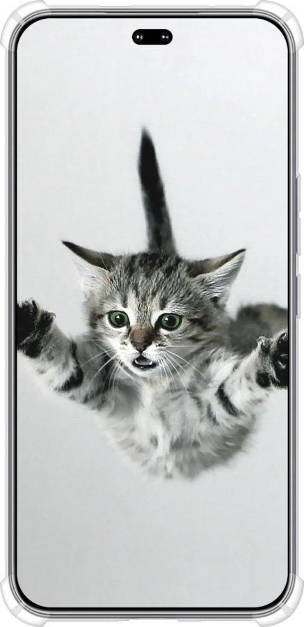 Силикон с усиленными углами чехол Летящий котёнок для Huawei Honor 400 PRO 5G - 2322sp-4036 изображение 