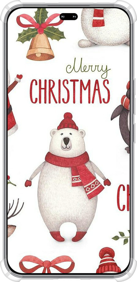 Силикон с усиленными углами чехол Merry Christmas для Huawei Honor 400 PRO 5G - 4106sp-4036 изображение 