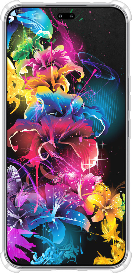 Силикон с усиленными углами чехол Абстрактные цветы для Huawei Honor 400 PRO 5G - 511sp-4036 изображение 