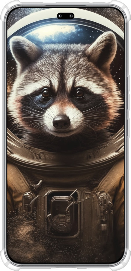 Силикон с усиленными углами чехол Raccoon austronaut для Huawei Honor 400 PRO 5G - 5581sp-4036 изображение 