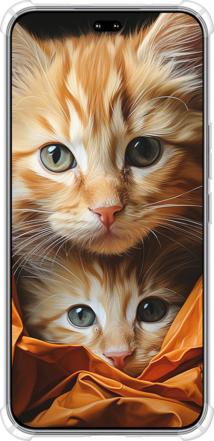 Силикон с усиленными углами чехол Котики 2 для Huawei Honor 400 PRO 5G - 5664sp-4036 изображение 
