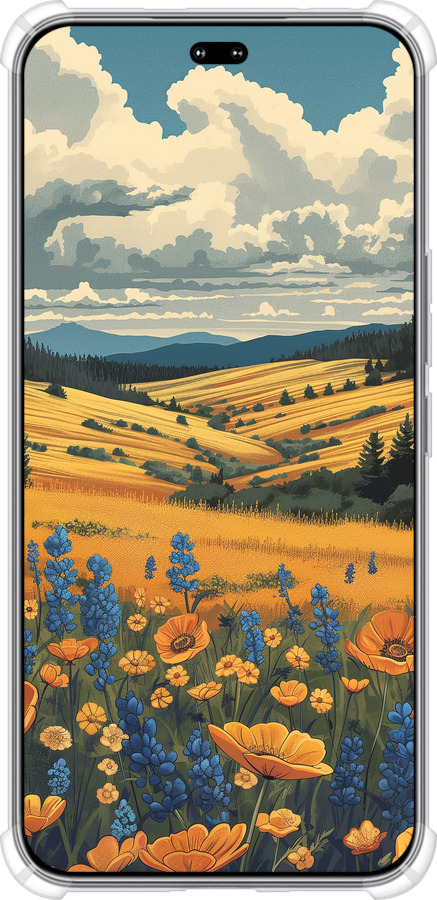 Силикон с усиленными углами чехол Украинское поле для Huawei Honor 400 PRO 5G - 6082sp-4036 изображение 