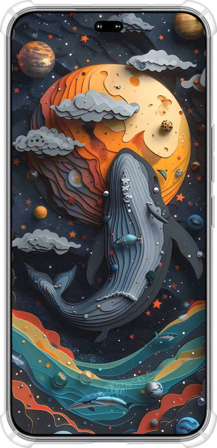 Силикон с усиленными углами чехол Кит в космосе для Huawei Honor 400 PRO 5G - 6328sp-4036 изображение 