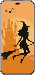 Силиконовый чехол Ведьма на метле для Huawei Honor 400 PRO 5G - 1184u-4036 изображение 