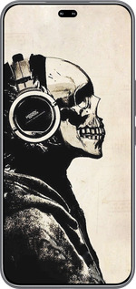 Силиконовый чехол Скелет-меломан v2 для Huawei Honor 400 PRO 5G - 1200u-4036 изображение 