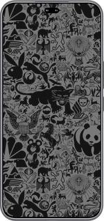 Силиконовый чехол Чёрно-серый стикер бомбинг для Huawei Honor 400 PRO 5G - 2432u-4036 изображение 