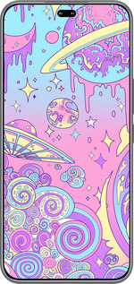 Силиконовый чехол Розовая галактика для Huawei Honor 400 PRO 5G - 4146u-4036 изображение 