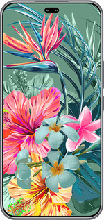 Силиконовый чехол Тропические цветы v1 для Huawei Honor 400 PRO 5G - 4667u-4036 изображение 