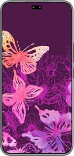 Силиконовый чехол Бабочки v2 для Huawei Honor 400 PRO 5G - 5475u-4036 изображение 