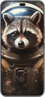 Силиконовый чехол Raccoon austronaut для Huawei Honor 400 PRO 5G - 5581u-4036 изображение 