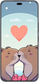Силиконовый чехол Капибара любовь для Huawei Honor 400 PRO 5G - 6027u-4036 изображение 