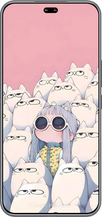 Силиконовый чехол Малышка с котами для Huawei Honor 400 PRO 5G - 6295u-4036 изображение 