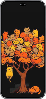 Силиконовый чехол Дерево и котики для Huawei Honor 400 PRO 5G - 6516u-4036 изображение 