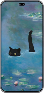 Силиконовый чехол С изображением кота и водяной лилии Monet для Huawei Honor 400 PRO 5G - 6519u-4036 изображение 
