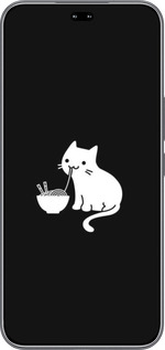 Силиконовый чехол С милым котом на черном фоне для Huawei Honor 400 PRO 5G - 6528u-4036 изображение 