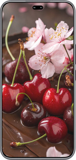 Силиконовый чехол Вишня в шоколаде для Huawei Honor 400 PRO 5G - 6698u-4036 изображение 