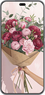 Силиконовый чехол Пионы 1 для Huawei Honor 400 PRO 5G - 6705u-4036 изображение 