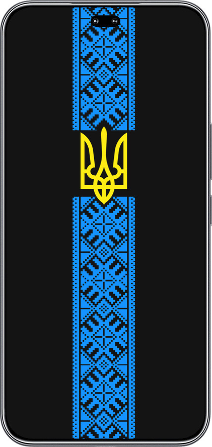 Силиконовый чехол Тризуб в вышиванке для Huawei Honor 400 PRO 5G - 1158u-4036 изображение 