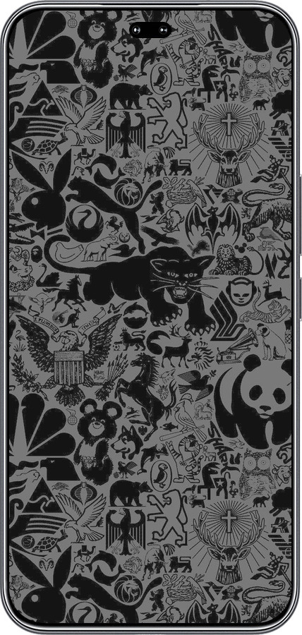 Силиконовый чехол Чёрно-серый стикер бомбинг для Huawei Honor 400 PRO 5G - 2432u-4036 изображение 