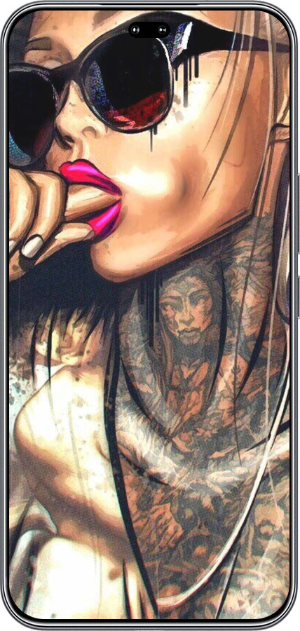 Силиконовый чехол Девушка в тату для Huawei Honor 400 PRO 5G - 4001u-4036 изображение 