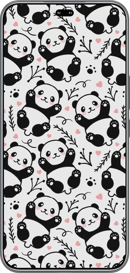 Силиконовый чехол Панды для Huawei Honor 400 PRO 5G - 4318u-4036 изображение 