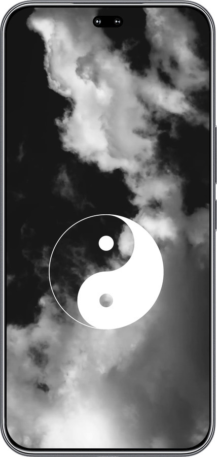 Силиконовый чехол Инь и Янь для Huawei Honor 400 PRO 5G - 4389u-4036 изображение 