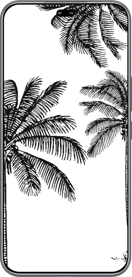 Силиконовый чехол Пальмы1 для Huawei Honor 400 PRO 5G - 4634u-4036 изображение 