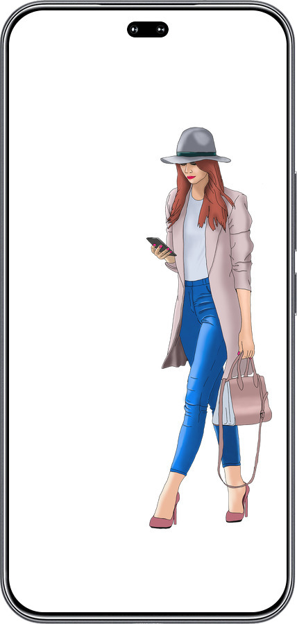 Силиконовый чехол Девушка 1 для Huawei Honor 400 PRO 5G - 4751u-4036 изображение 