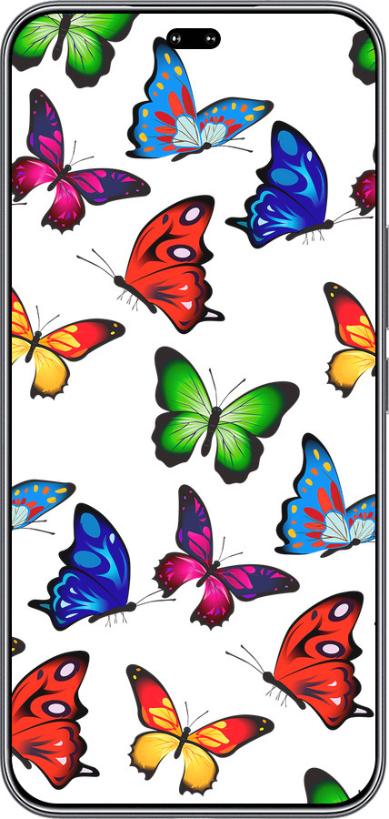 Силиконовый чехол Красочные мотыльки для Huawei Honor 400 PRO 5G - 4761u-4036 изображение 