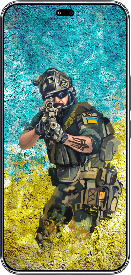 Силиконовый чехол Воин ЗСУ для Huawei Honor 400 PRO 5G - 5311u-4036 изображение 