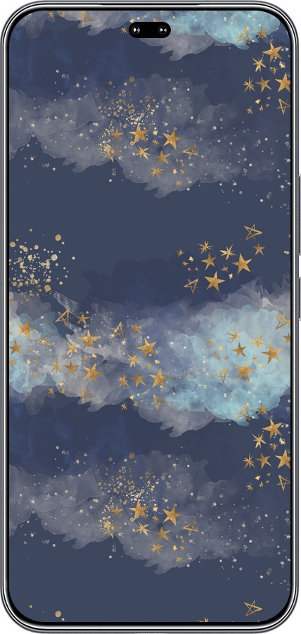 Силиконовый чехол Ночь золотые звезды для Huawei Honor 400 PRO 5G - 5421u-4036 изображение 