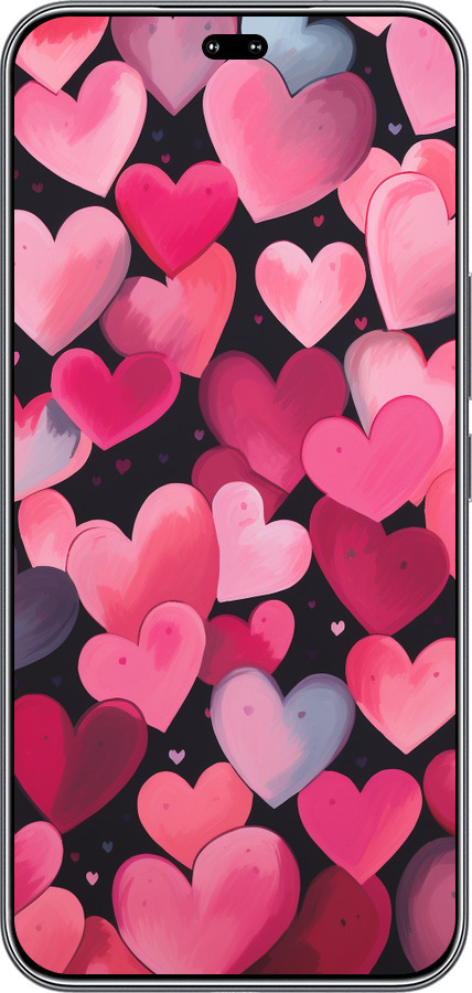 Силиконовый чехол Сердечки 4 для Huawei Honor 400 PRO 5G - 5662u-4036 изображение 