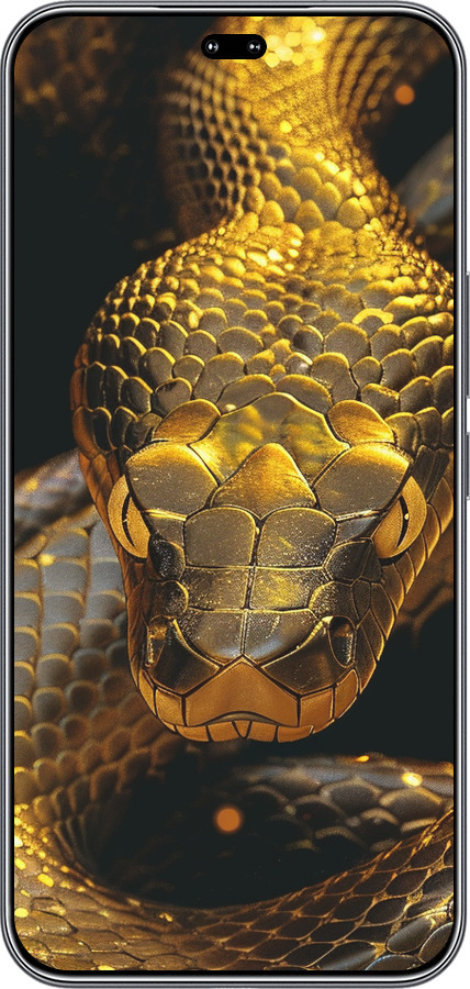 Силиконовый чехол Golden snake для Huawei Honor 400 PRO 5G - 6072u-4036 изображение 