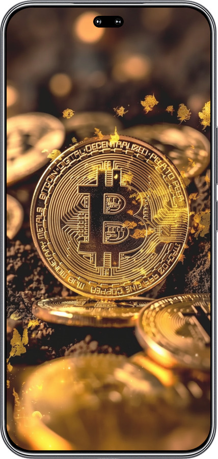 Силіконовий чехол Золота лихоманка біткойна для Huawei Honor 400 PRO 5G - 6089u-4036 изображение 