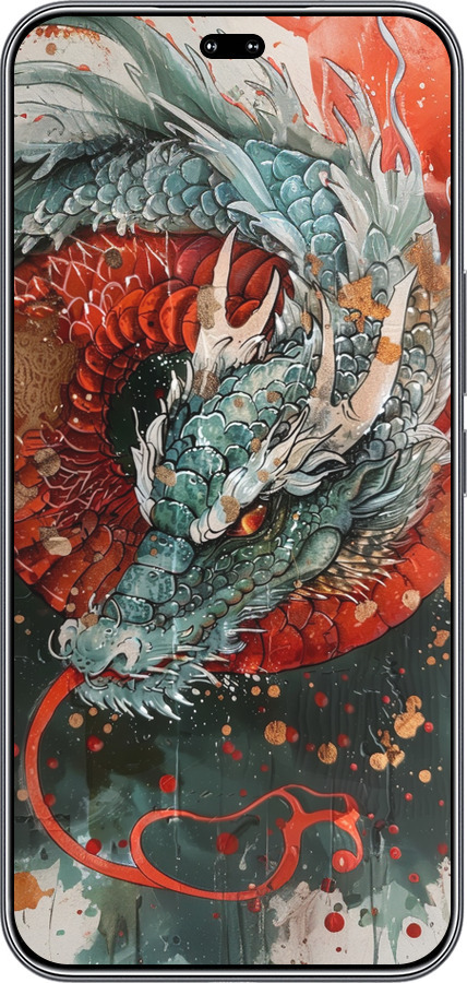 Силиконовый чехол Стихия огня для Huawei Honor 400 PRO 5G - 6101u-4036 изображение 