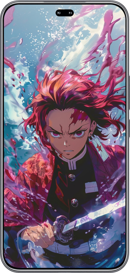 Силиконовый чехол Танджиро Камадо: Клинок рассекающий демонов для Huawei Honor 400 PRO 5G - 6111u-4036 изображение 