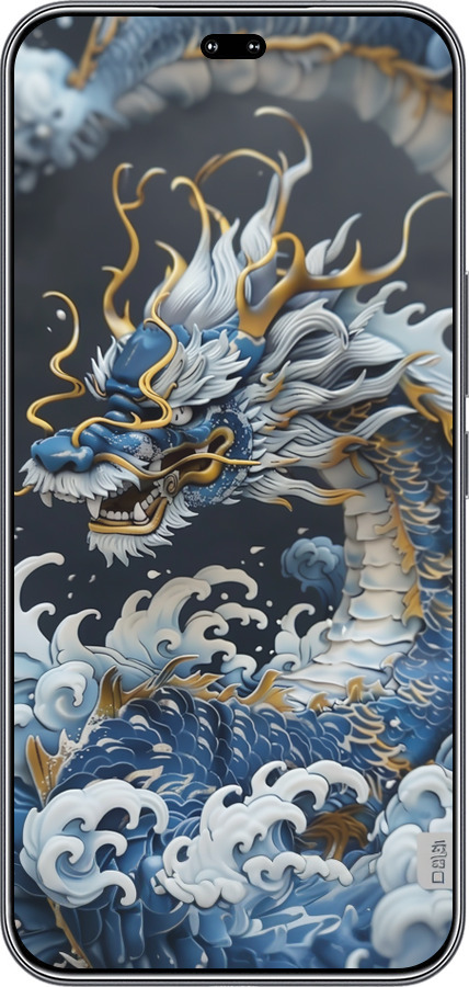 Силиконовый чехол Водяной дракон для Huawei Honor 400 PRO 5G - 6113u-4036 изображение 