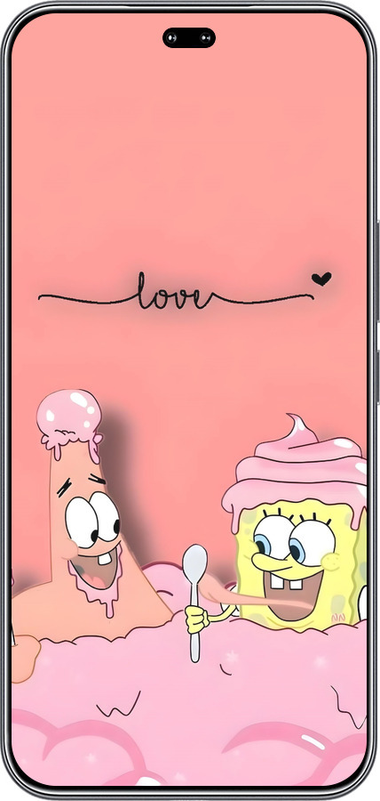 Силиконовый чехол Спанч Боб для Huawei Honor 400 PRO 5G - 6282u-4036 изображение 