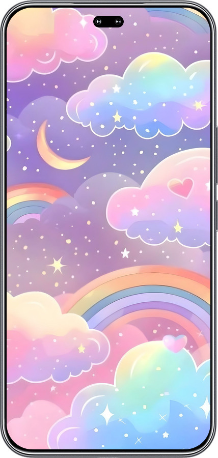 Силиконовый чехол Облака и радуга для Huawei Honor 400 PRO 5G - 6312u-4036 изображение 