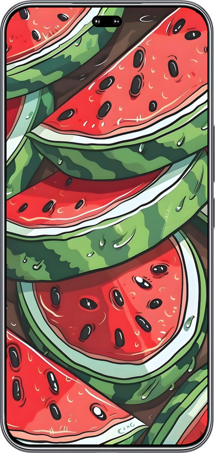 Силиконовый чехол Арбуз для Huawei Honor 400 PRO 5G - 6315u-4036 изображение 