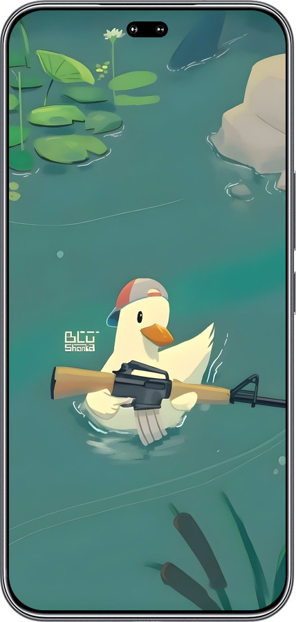 Силиконовый чехол Уточка с автоматом для Huawei Honor 400 PRO 5G - 6356u-4036 изображение 