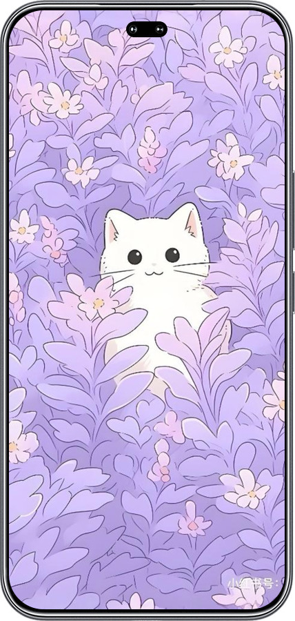 Силиконовый чехол Котик в цветах для Huawei Honor 400 PRO 5G - 6390u-4036 изображение 