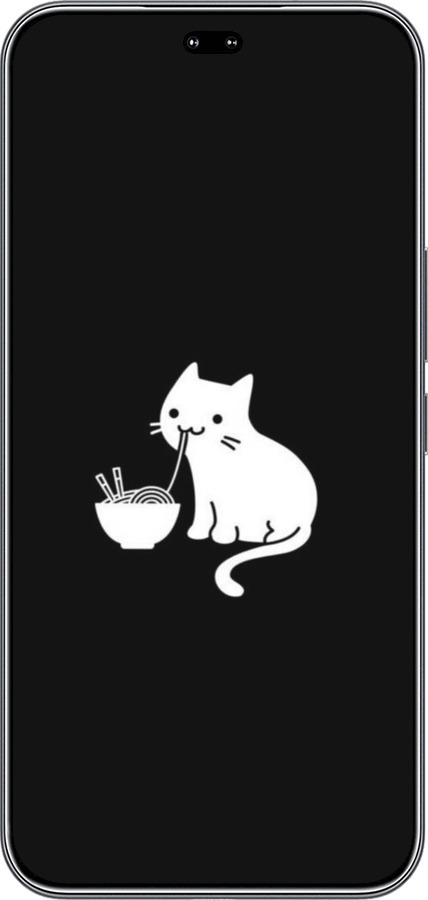 Силиконовый чехол С милым котом на черном фоне для Huawei Honor 400 PRO 5G - 6528u-4036 изображение 