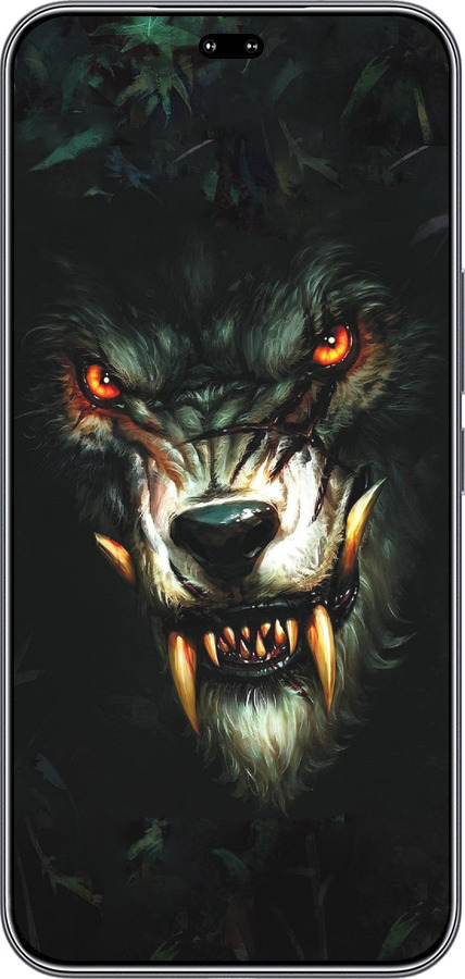 Силиконовый чехол Дьявольский волк для Huawei Honor 400 PRO 5G - 833u-4036 изображение 