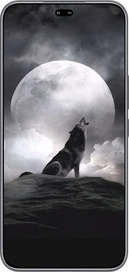 Силиконовый чехол Воющий волк для Huawei Honor 400 PRO 5G - 934u-4036 изображение 