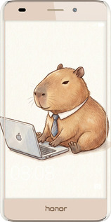3D пластиковий матовий чехол Funny Capybara CEO Working для Huawei GT3 - 6777m-472 изображение 