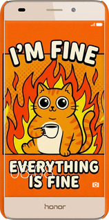 3D пластиковый матовый чехол Funny Cat для Huawei GT3 - 6786m-472 изображение 