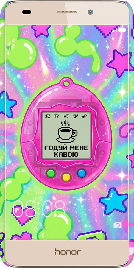 3D пластиковий матовий чехол Y2K Aesthetic Retro Pet: Годуй мене кавою для Huawei Honor 5C - 6784m-356 изображение 