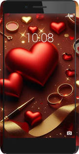 3D пластиковий матовий чехол Сердечки v3 для Huawei Honor 5X - 5833m-176 изображение 